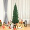 PVC Artificial Slim Pencil Christmas Tree with Metal Stand Ideal for Small Spaces